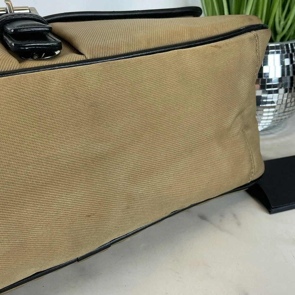 Coach Unisex Mercer‎ Y2K Twill Tan Black Messenger Shoulder Nylon Crossbody Bag